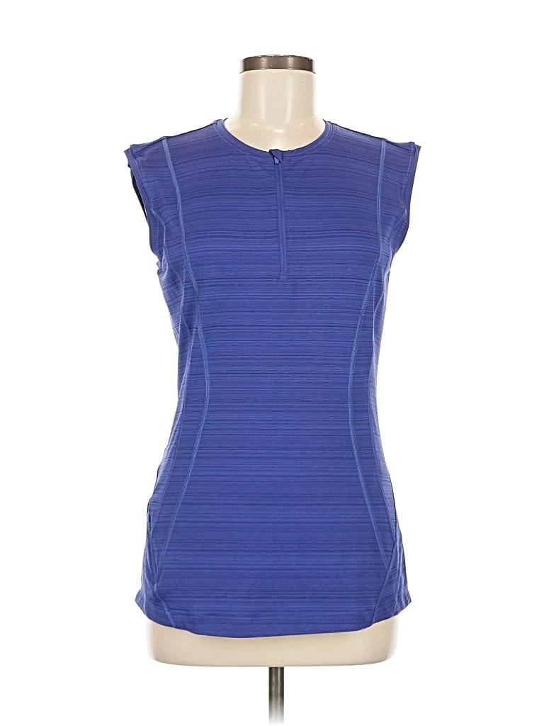 Pre-owned Athleta Sleeveless T-shirt In Blue