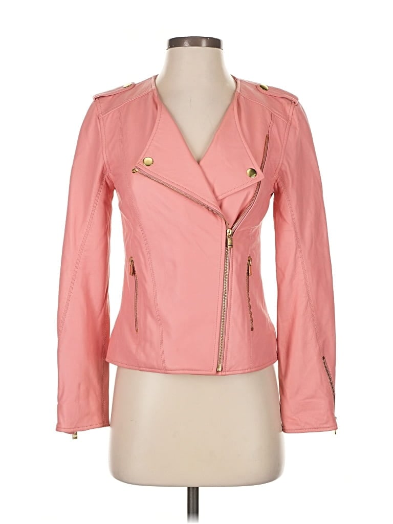 Pre-owned As By Df Leather Jacket In Pink