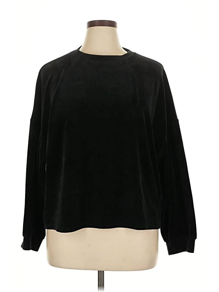 Pre-owned Adrianna Papell Sweatshirt In Black