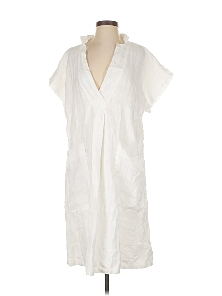 Pre-owned Br Standard Casual Dress In White