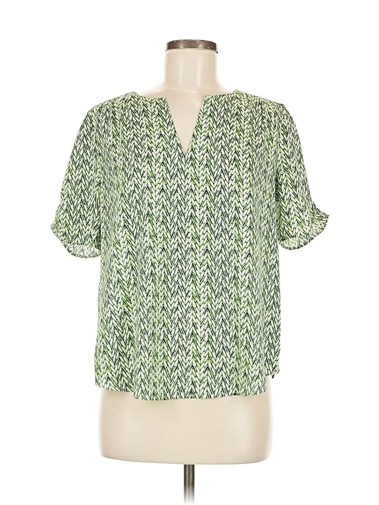 Milano Short Sleeve Blouse In Green