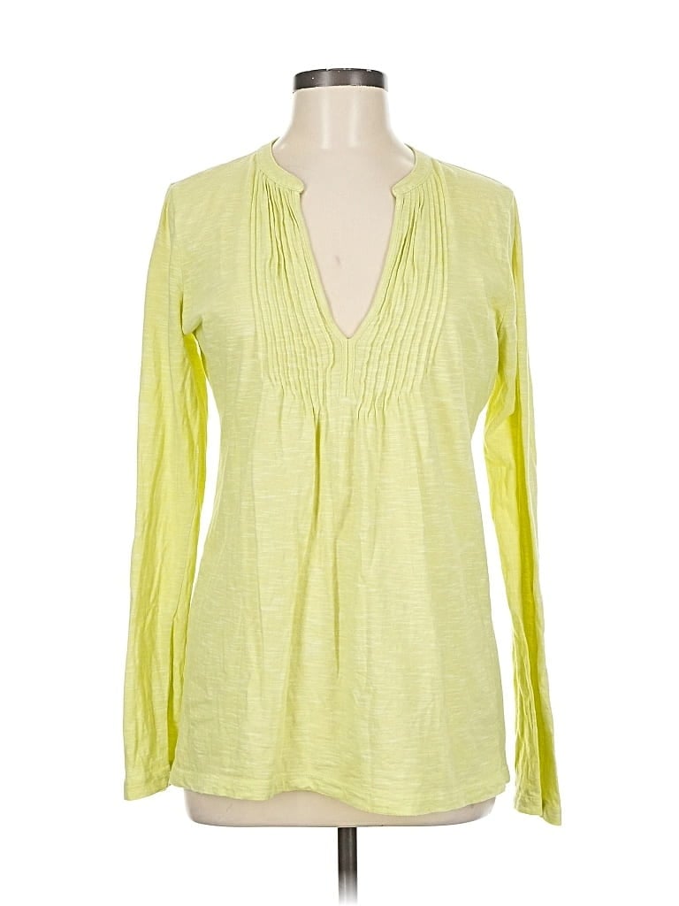 Pre-owned Ann Taylor Loft Outlet Long Sleeve Blouse In Green