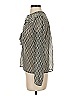 Christophe Sauvat 100% Polyester Gray Long Sleeve Blouse Size S - photo 5