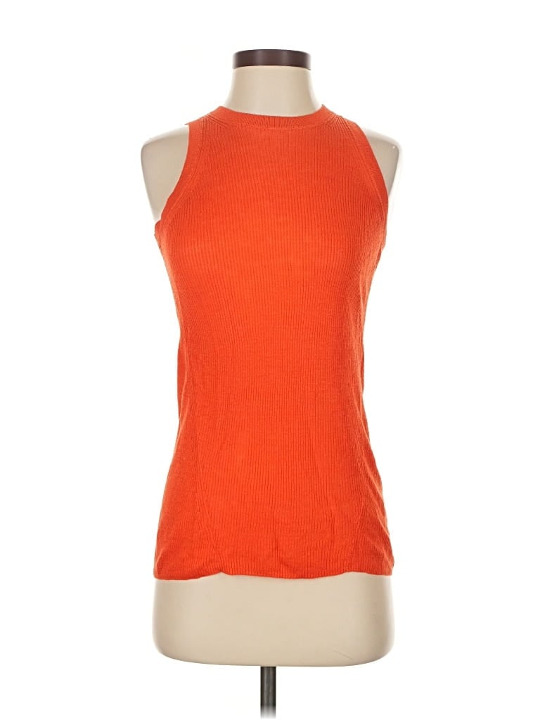 Pre-owned Michael Michael Kors Sleeveless T-shirt In Orange