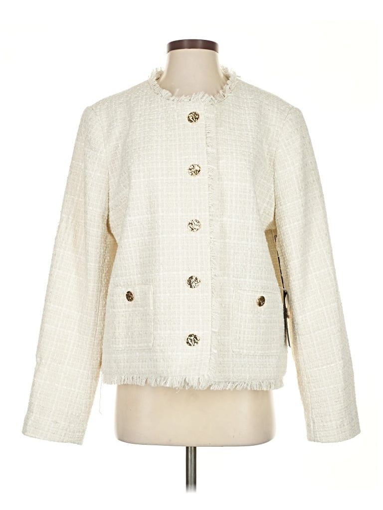 Pre-owned Tahari Jacket In White