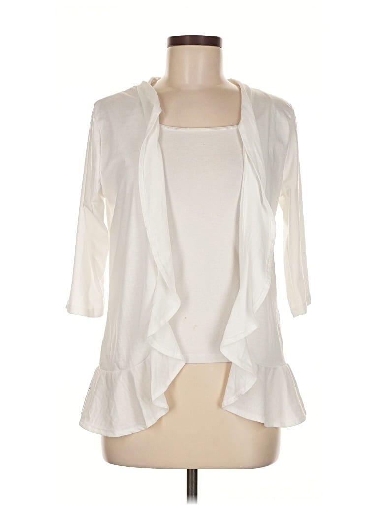 Pre-owned Unbranded Cardigan Sweater In White