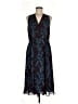 CAbi 100% Polyester Paisley Blue Cocktail Dress Size 8 - photo 1