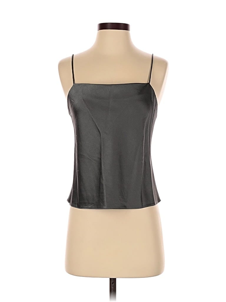 Pre-owned Alice And Olivia Alice + Olivia Sleeveless Top Gray Halter Neckline Tops