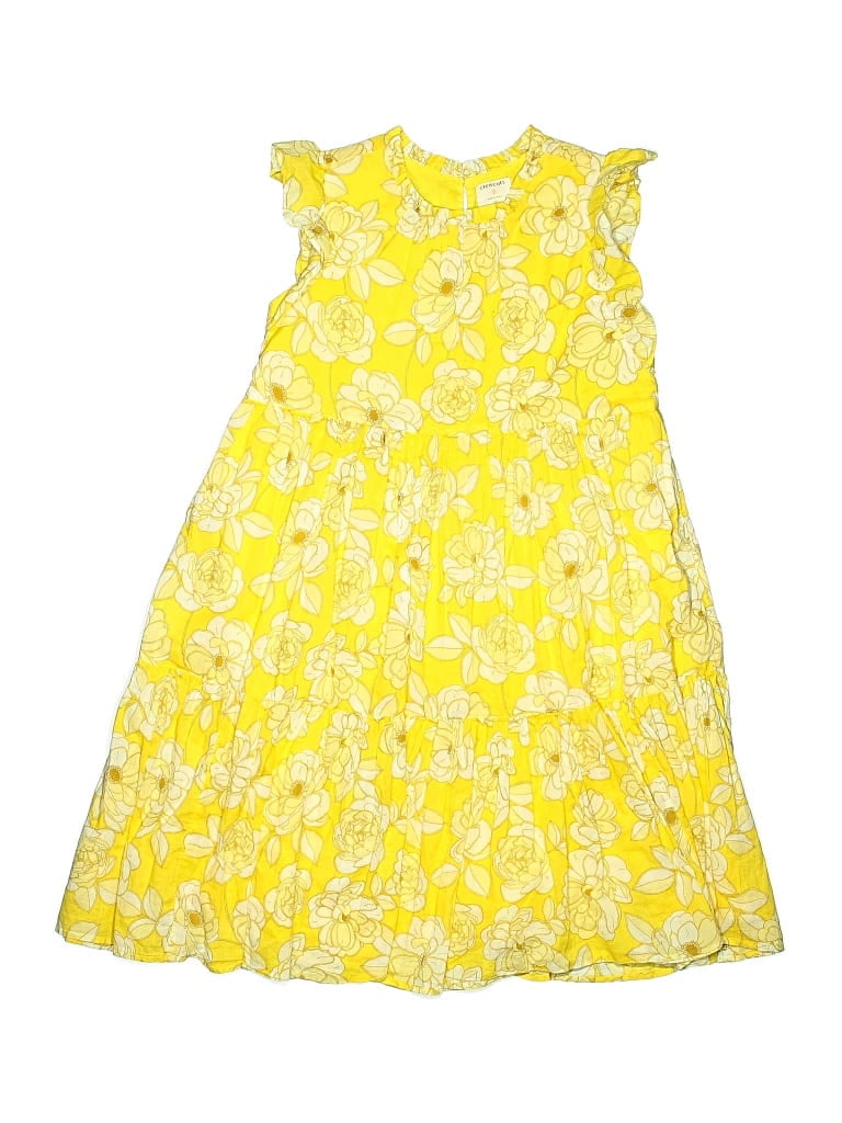 Pre-owned Crewcuts Kids' Dress In Yellow