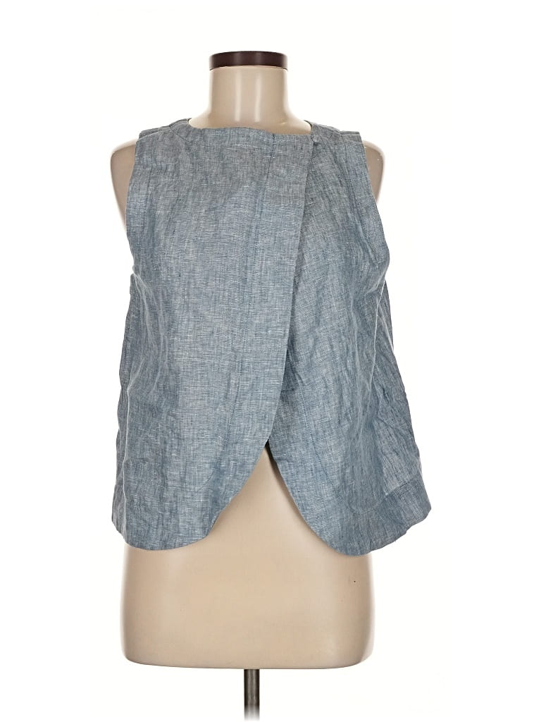 Pre-owned Ann Taylor Loft Sleeveless Blouse In Gray