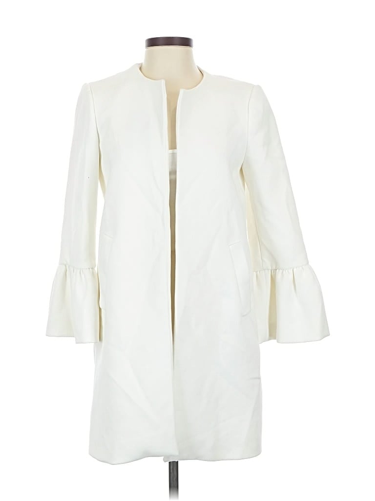 Pre-owned Zara Coat In White
