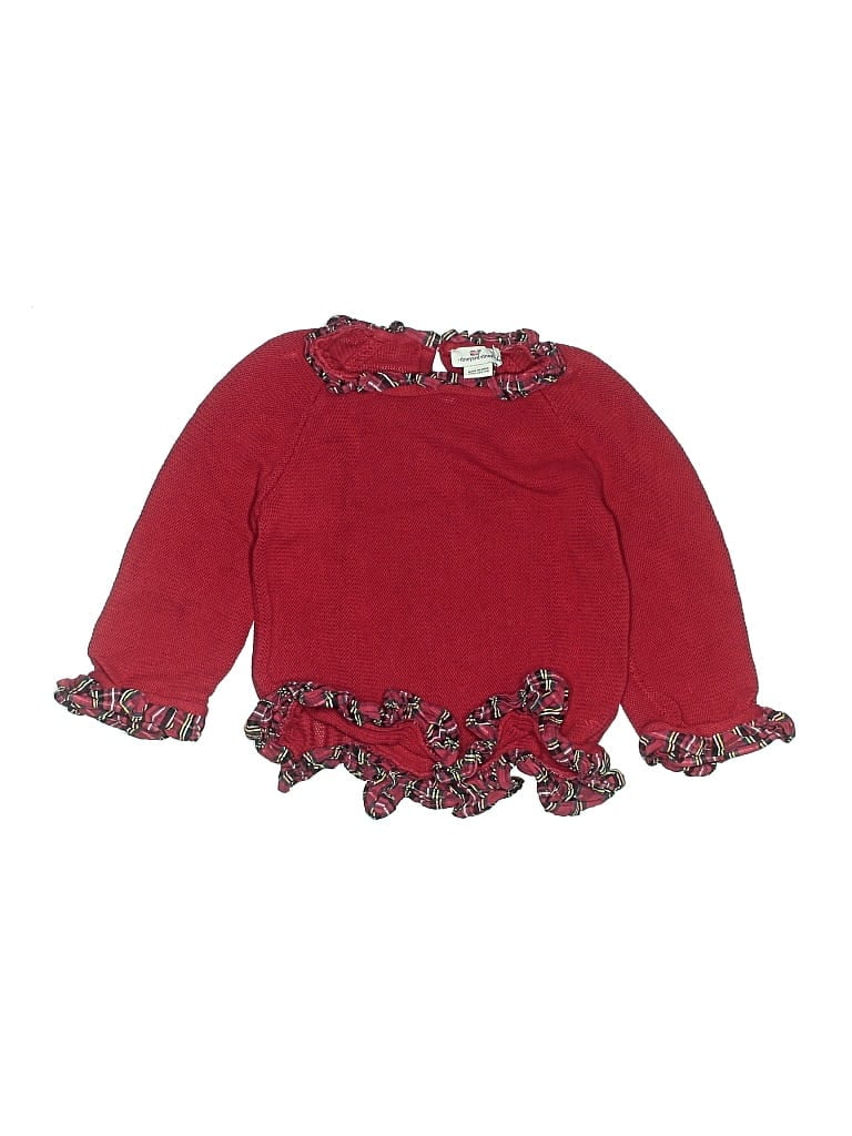 Pre-owned Vineyard Vines Kids' Pullover Sweater In Red