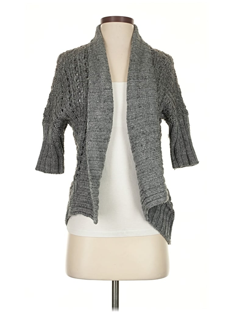 Pre-owned Express Cardigan Sweater In Gray