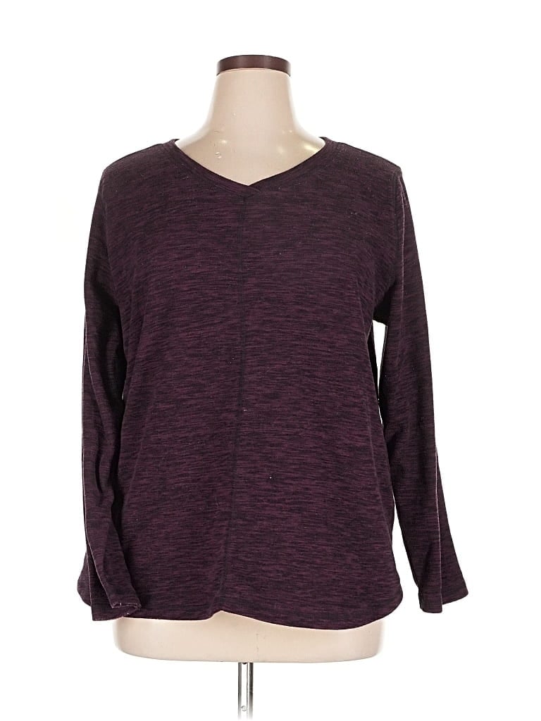 Pre-owned St. John's Bay Pullover Sweater In Purple