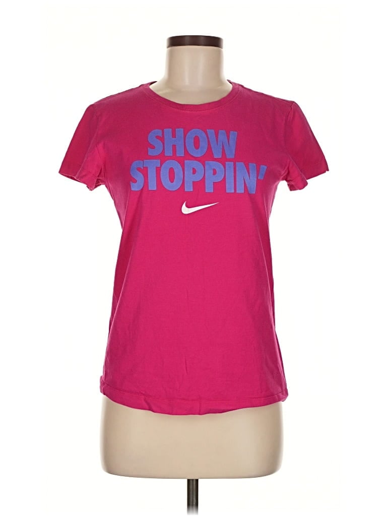 Pre-owned Nike Short Sleeve T-shirt In Pink