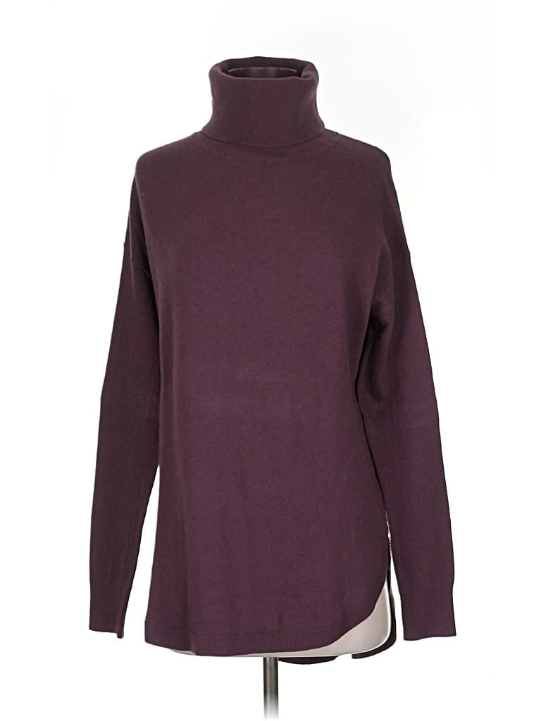 Pre-owned Chelsea28 Turtleneck Sweater In Burgundy
