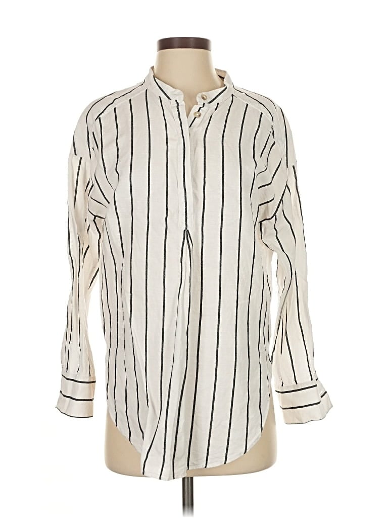 Pre-owned Banana Republic Long Sleeve Button Down Shirt In White