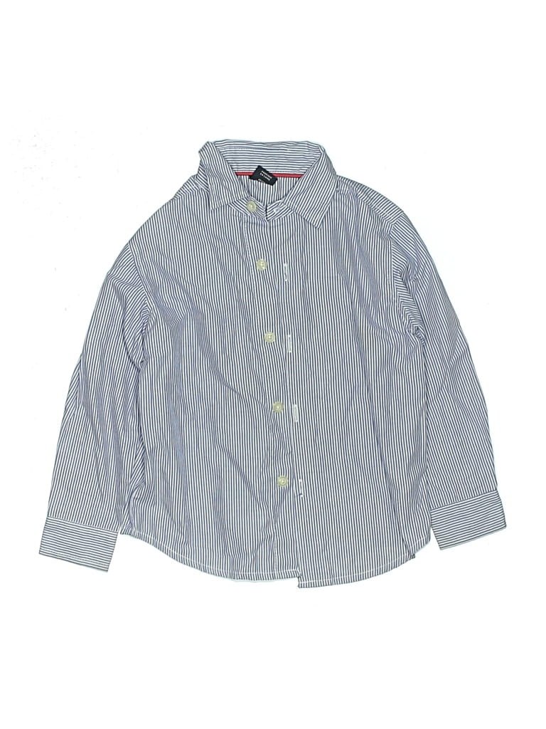 Pre-owned Nautica Kids' Long Sleeve Button Down Shirt In Blue