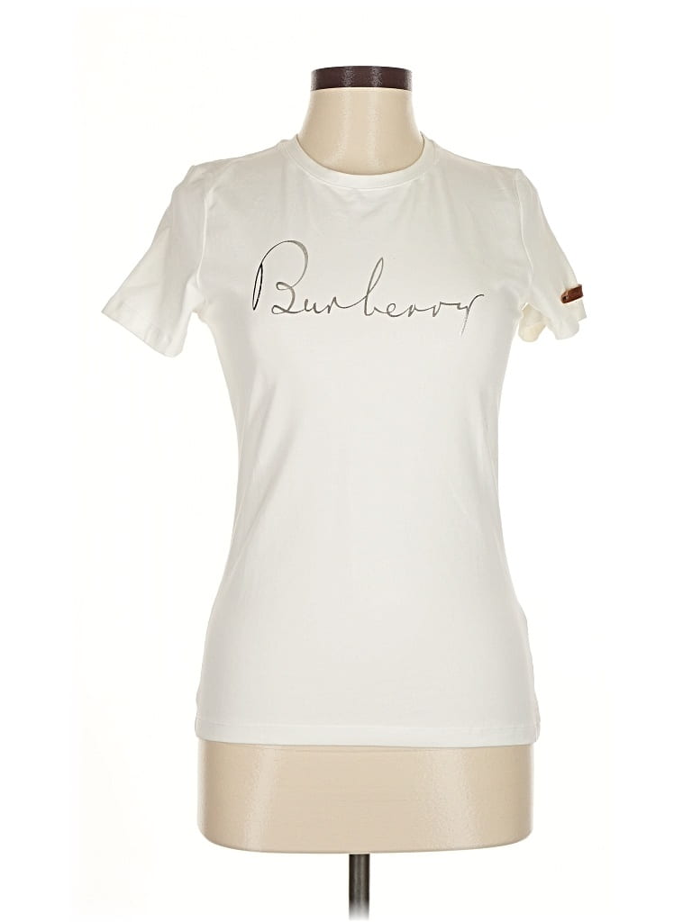 Pre-owned Burberry Short Sleeve T-shirt In White