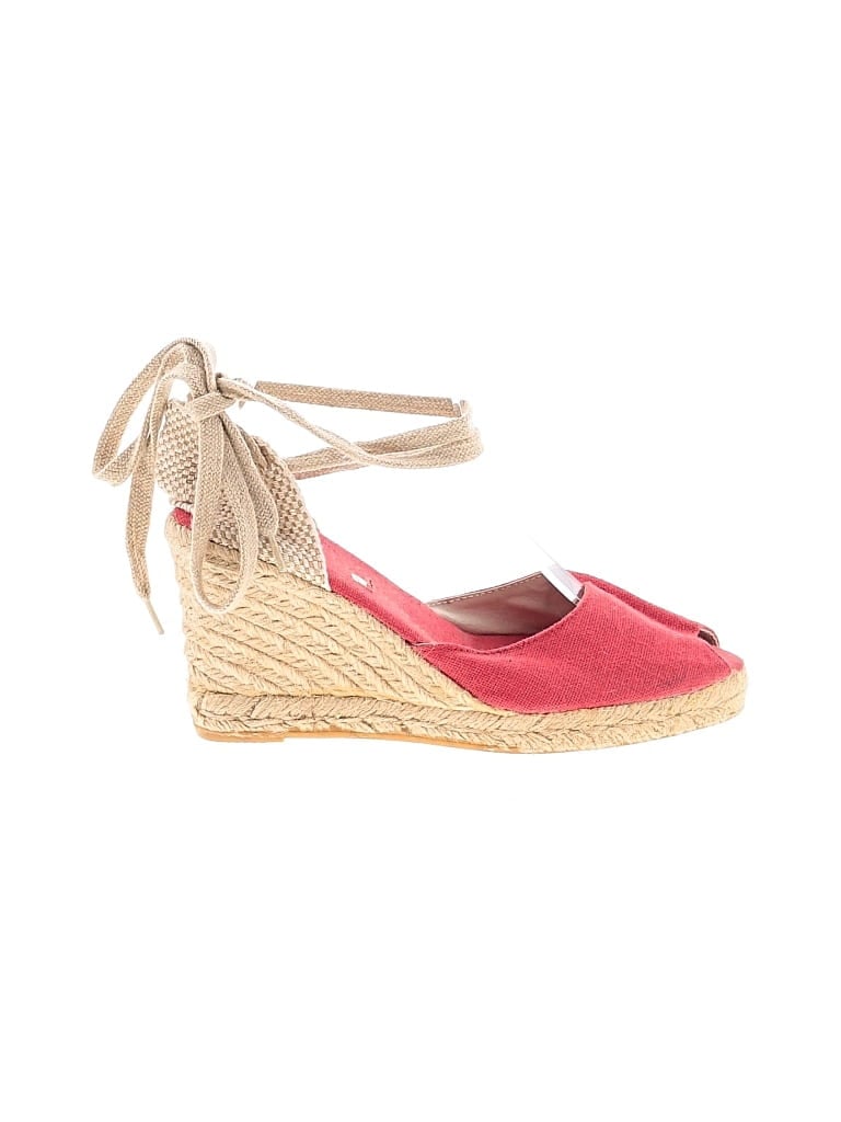 Pre-owned Assorted Brands Wedges In Red