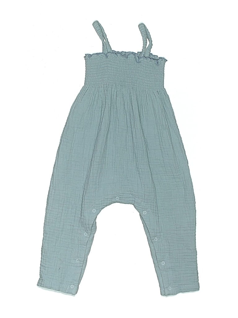 Pre-owned Angel Dear Kids' Short Sleeve Onesie In Blue