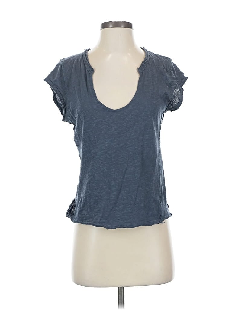 Pre-owned Natural Life Short Sleeve Top Blue Sweetheart Neckline Tops