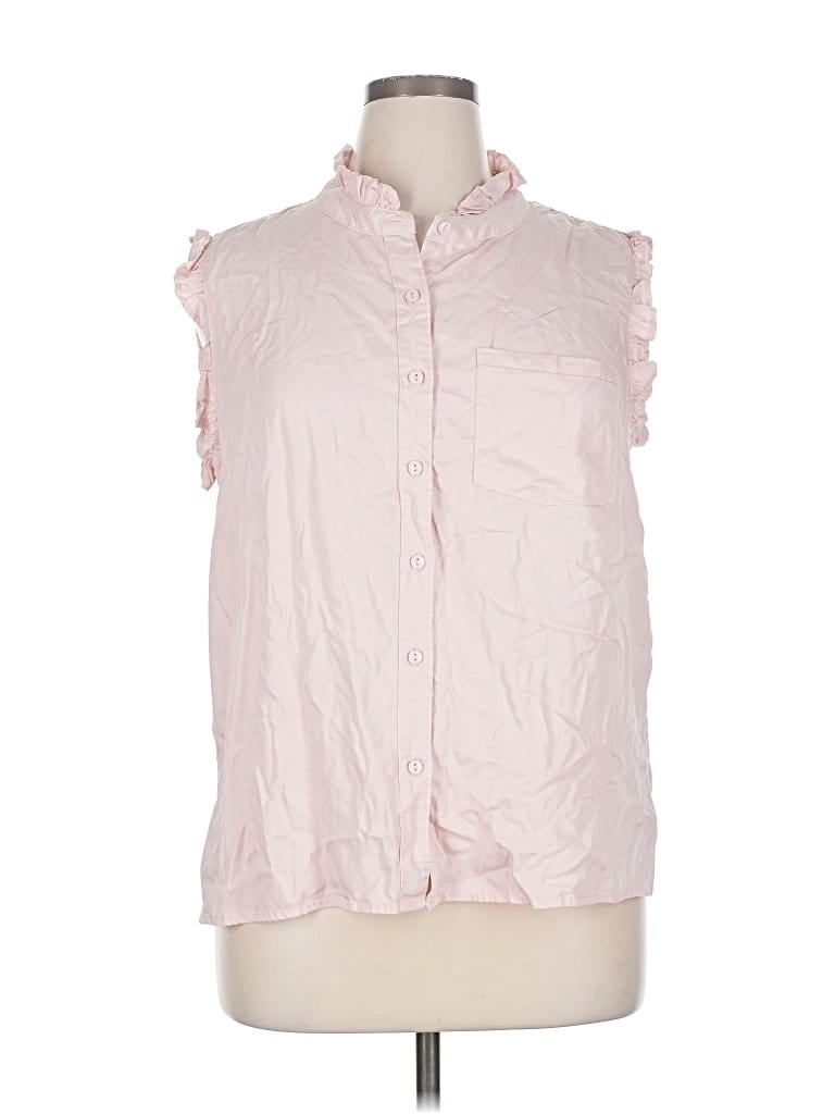 Pre-owned Velvet Heart Sleeveless Button Down Shirt In Pink