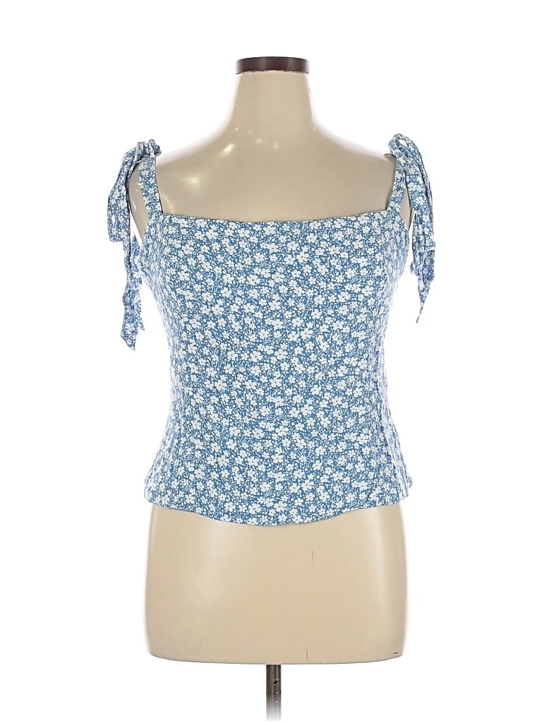 Pre-owned Reformation Sleeveless Blouse In Blue
