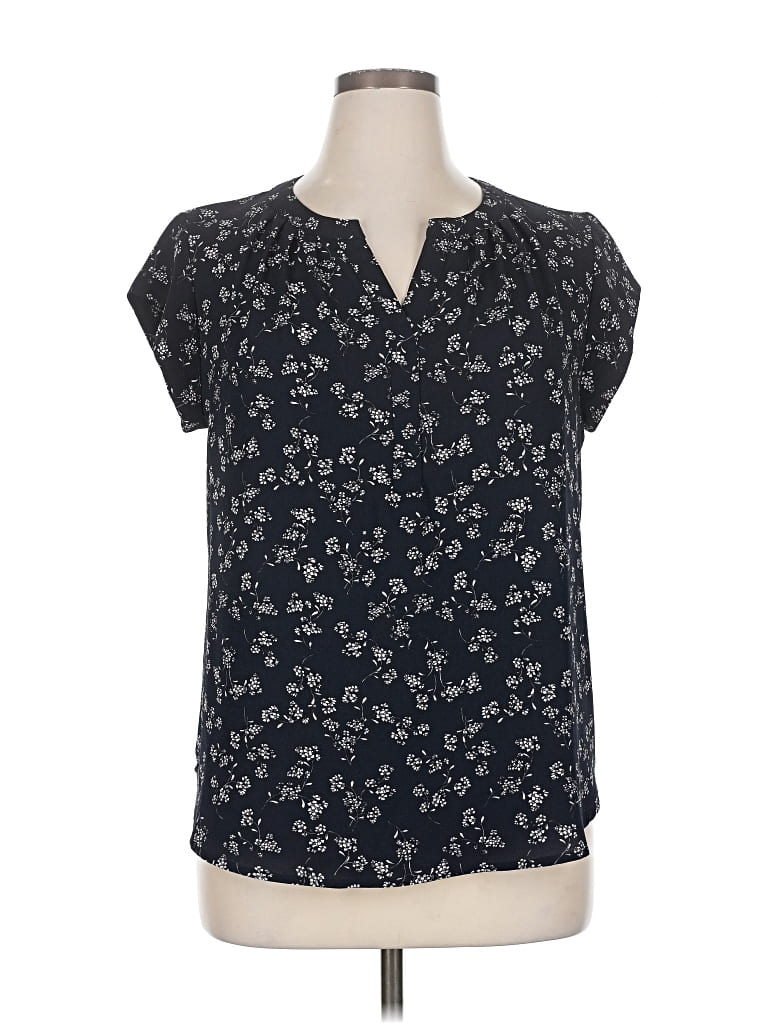 Pre-owned 41hawthorn Short Sleeve Blouse In Black