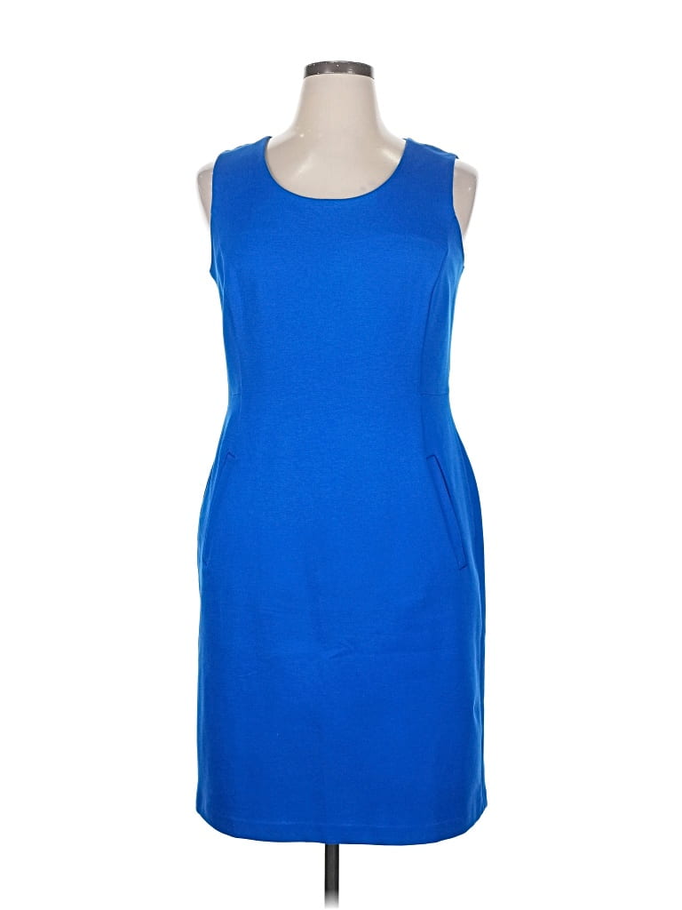 Pre-owned Lands' End Casual Dress In Blue