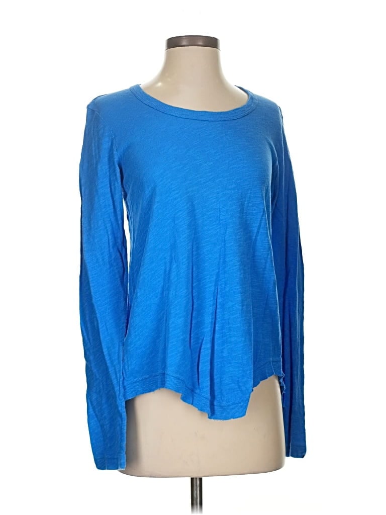 Pre-owned Left Of Center Long Sleeve T-shirt In Blue