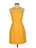 Alchemy 100% Acetate Solid Yellow Cocktail Dress Size S - photo 1