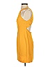 Alchemy 100% Acetate Solid Yellow Cocktail Dress Size S - photo 5