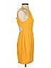 Alchemy 100% Acetate Solid Yellow Cocktail Dress Size S - photo 4