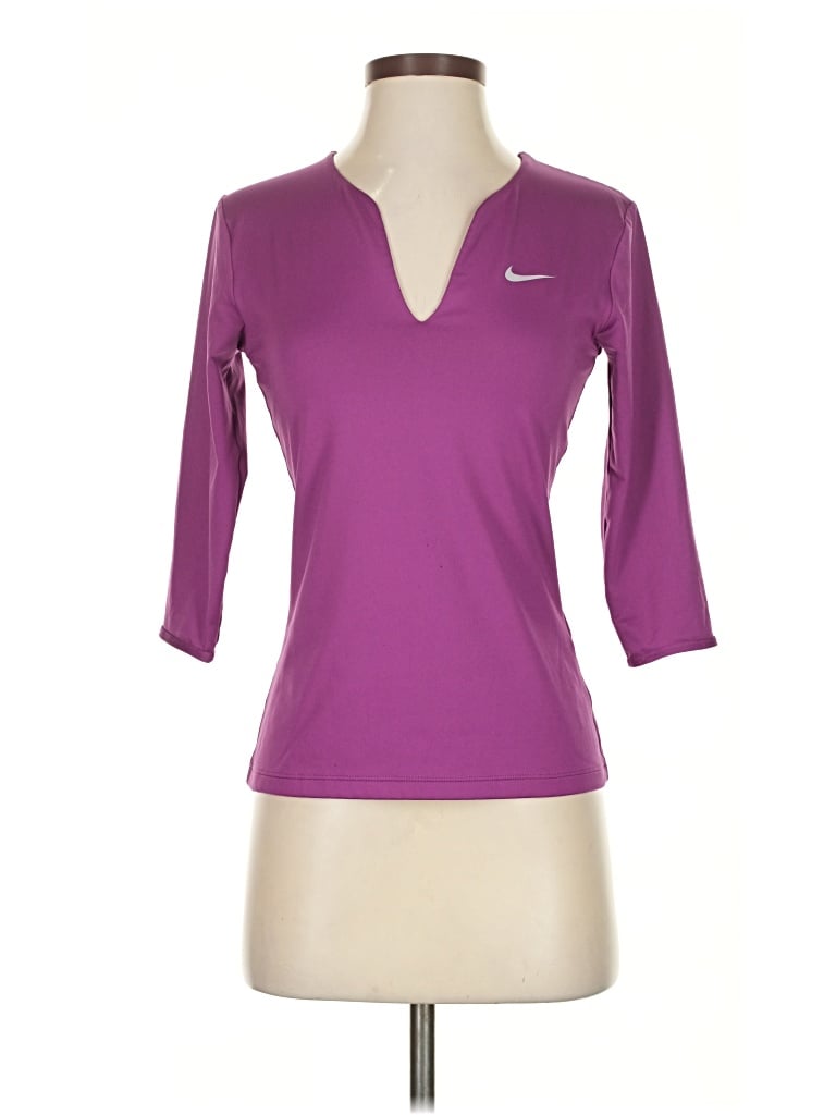 Pre-owned Nike 3/4 Sleeve T-shirt In Purple