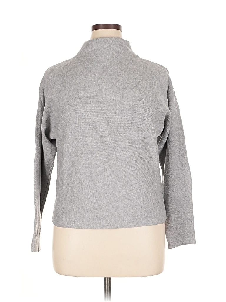 Pre-owned T Tahari Turtleneck Sweater In Gray