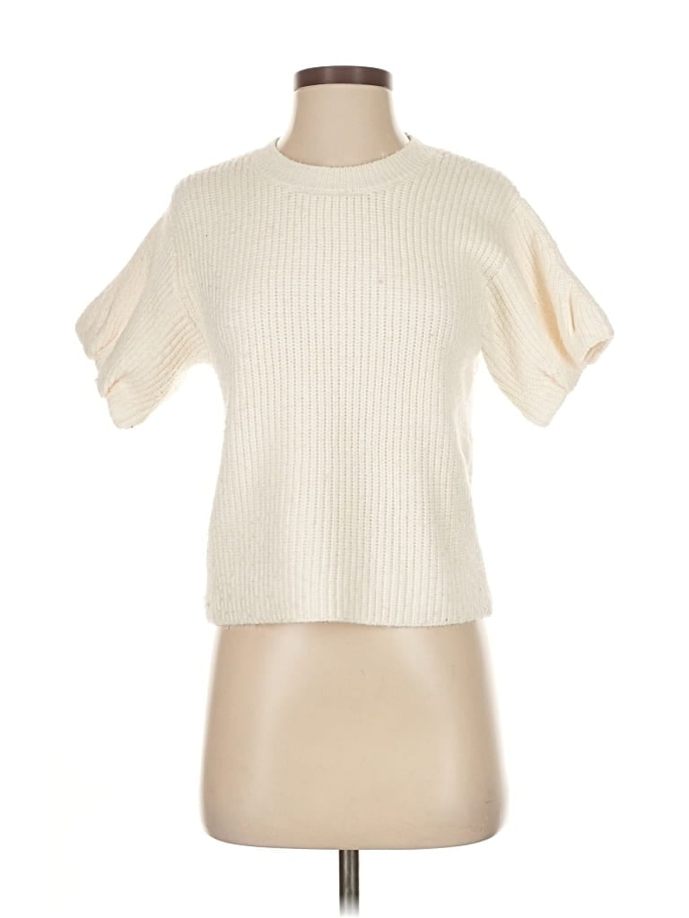Pre-owned Steve Madden Pullover Sweater In White
