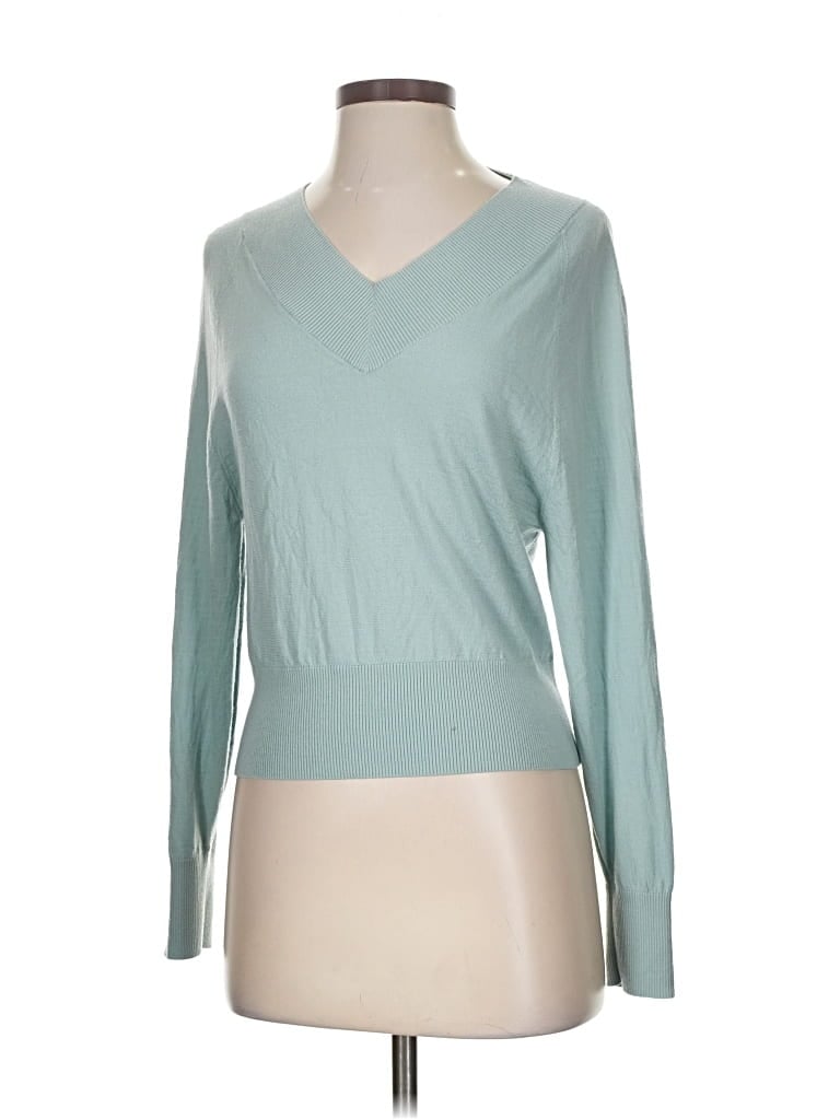 Pre-owned Theory Wool Pullover Sweater In Blue