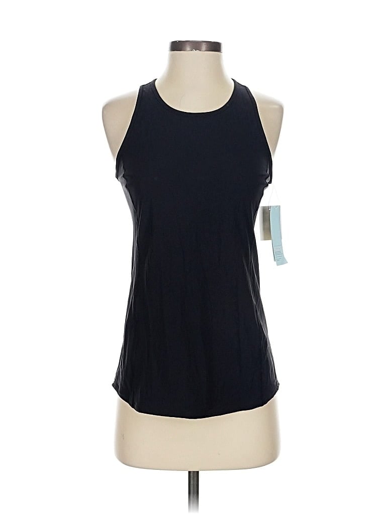 Zella Tank Top Black Halter Neckline Tops