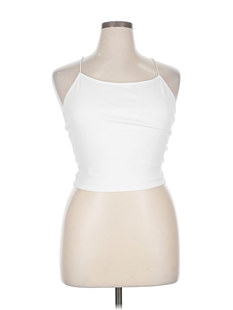 Pre-owned American Eagle Outfitters Tank Top White Halter Neckline Tops