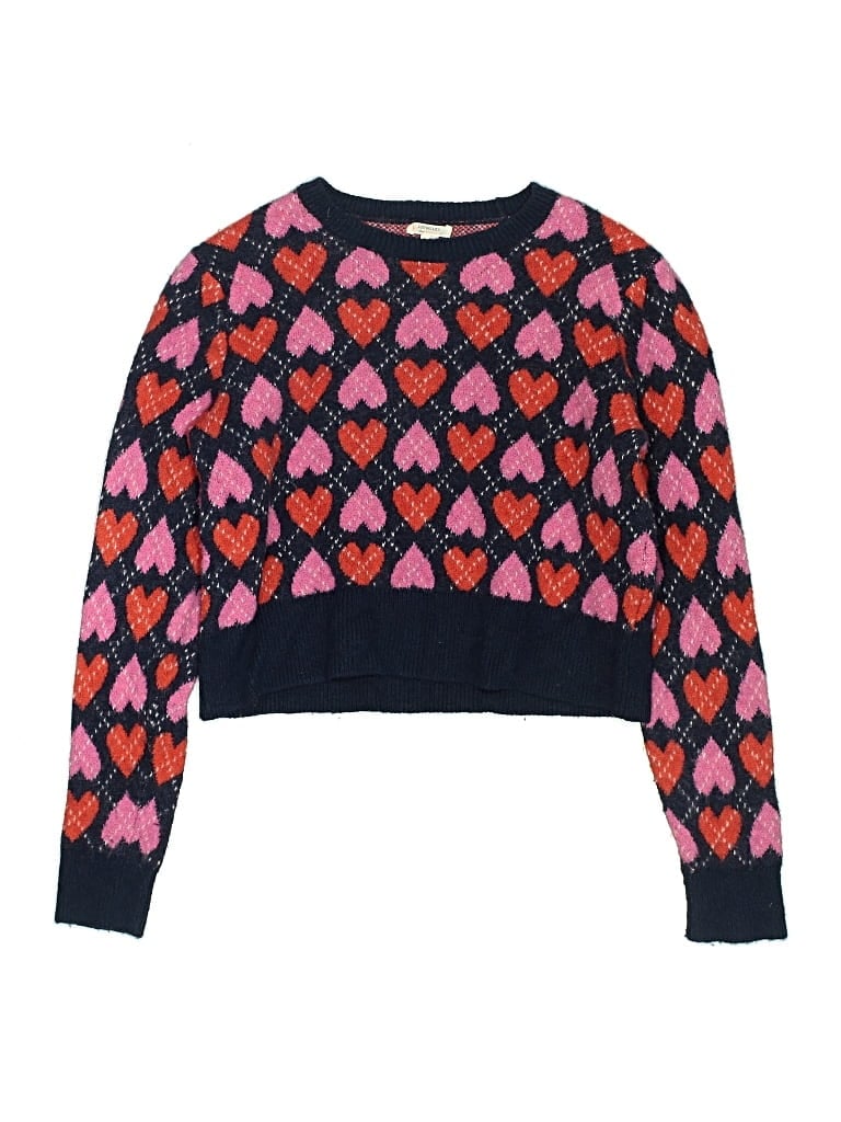 Pre-owned Crewcuts Kids' Pullover Sweater In Pink