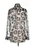 Equipment Animal Print Silver Long Sleeve Blouse Size XS - photo 2
