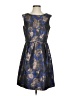 Donna Ricco Paisley Blue Cocktail Dress Size 4 - photo 1
