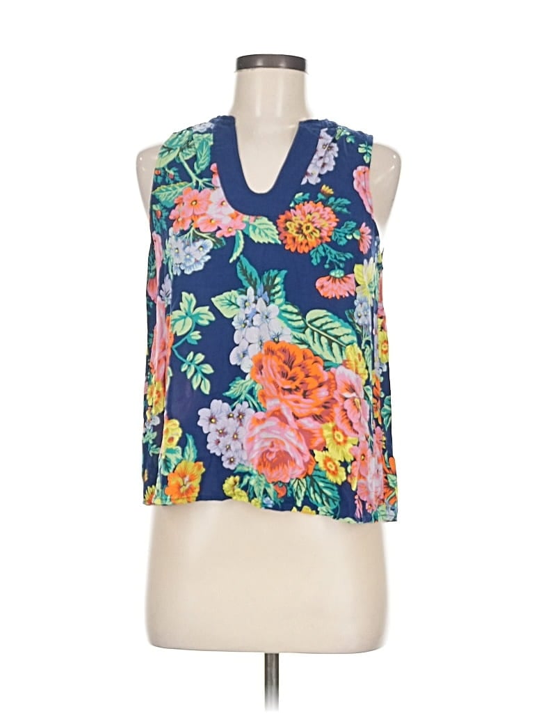 Pre-owned Maeve By Anthropologie Sleeveless Blouse In Blue