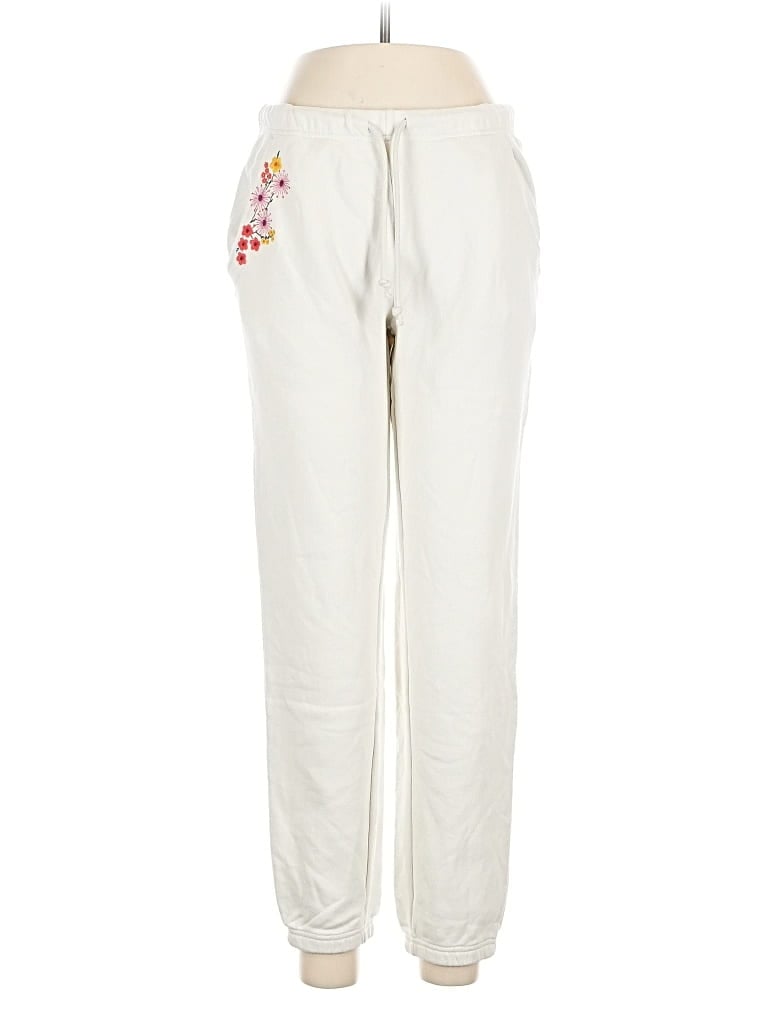 Pre-owned Something Navy Casual Pants In White