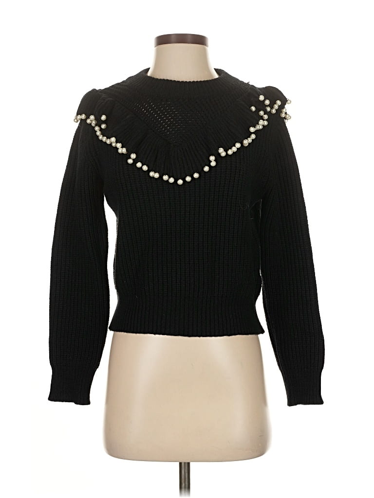 Pre-owned Zara Pullover Sweater In Black