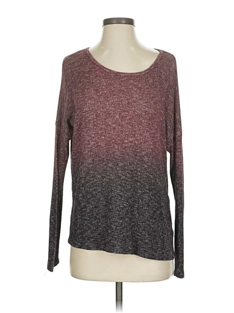 Pre-owned T Party Long Sleeve T-shirt In Burgundy
