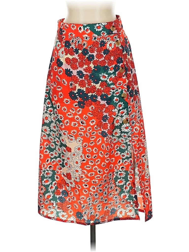 Pre-owned Unbranded Casual Skirt In Orange