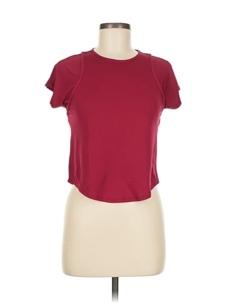 Pre-owned Active By Old Navy Short Sleeve T-shirt In Burgundy