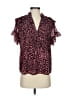 J.Crew 100% Polyester Animal Print Pink Short Sleeve Blouse Size S - photo 1